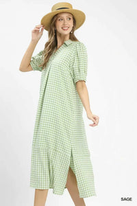 Umgee Gingham Midi Dress with Side Pockets 100100989521688 60 Affordable Fashion Under $100 Jerry's Apparel 