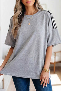 Striped Shoulder Relaxed Fit T-Shirt 100100555642180 24 Affordable Fashion Under $100 Jerry's Apparel 