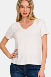 Ribbed Short Sleeve T-Shirt