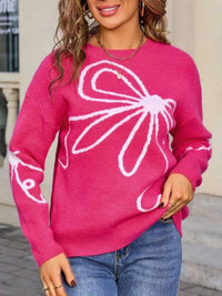 Floral Crew Neck Long Sleeve Sweater 100100448396128 47 Affordable Fashion Under $100 Jerry's Apparel 