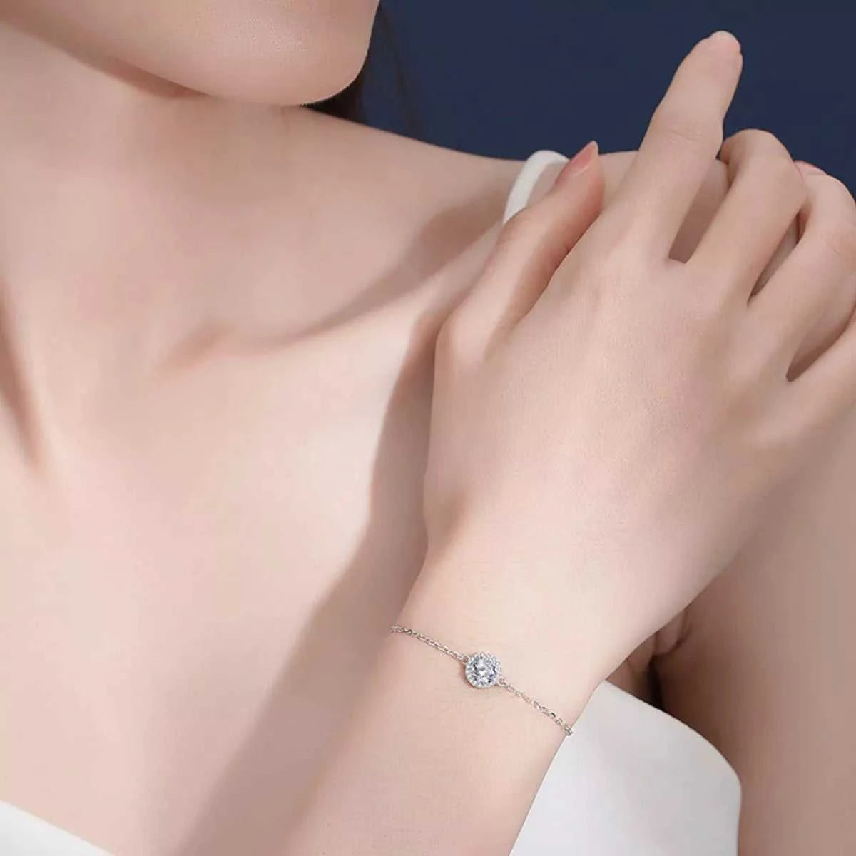 1 Carat 925 Sterling Silver Moissanite Bracelet 100500006248373 72 Affordable Fashion Under $100 Jerry's Apparel 