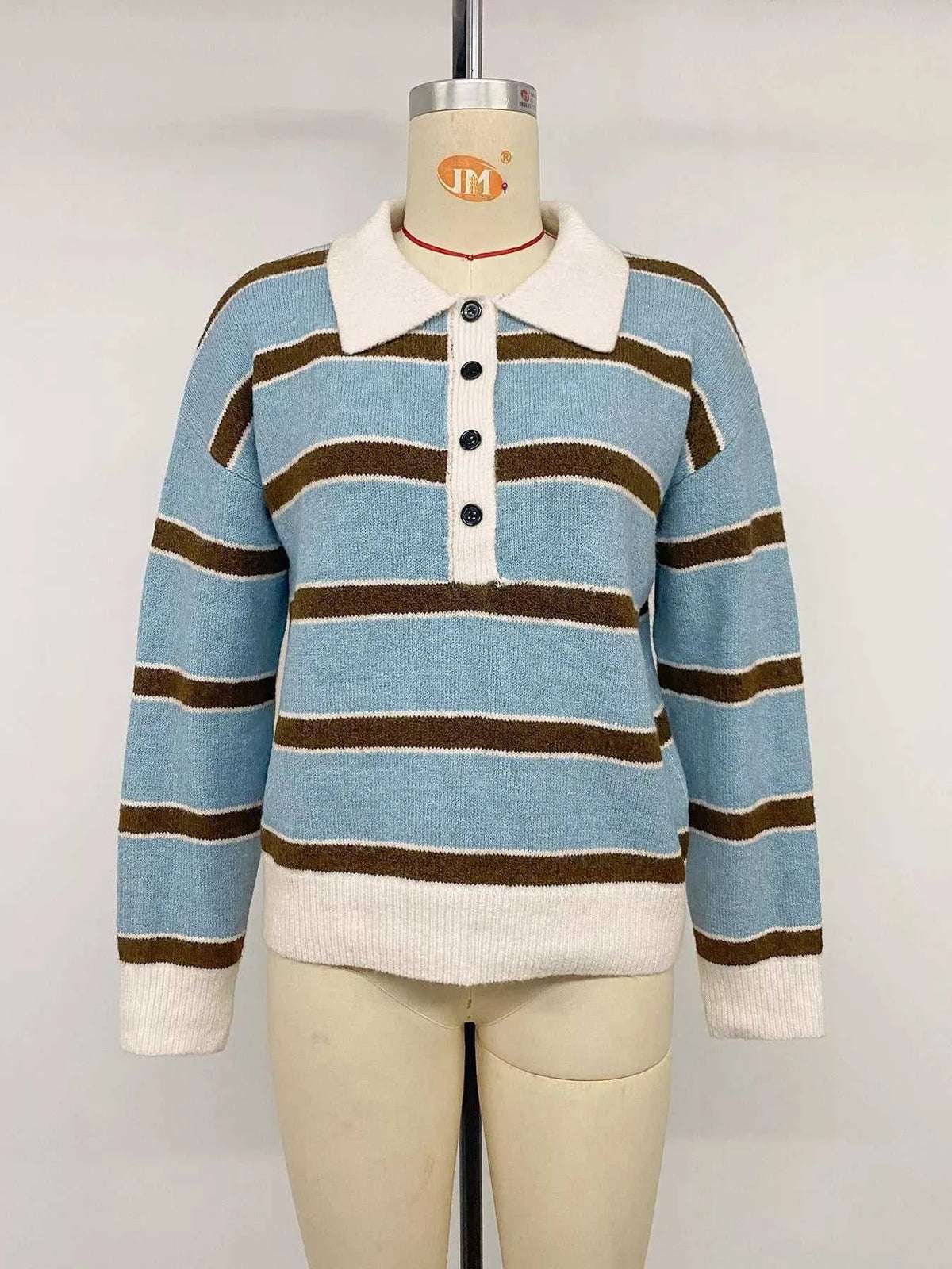 Striped Polo Collar Sweater 100100795659105 41 Affordable Fashion Under $100 Jerry's Apparel 