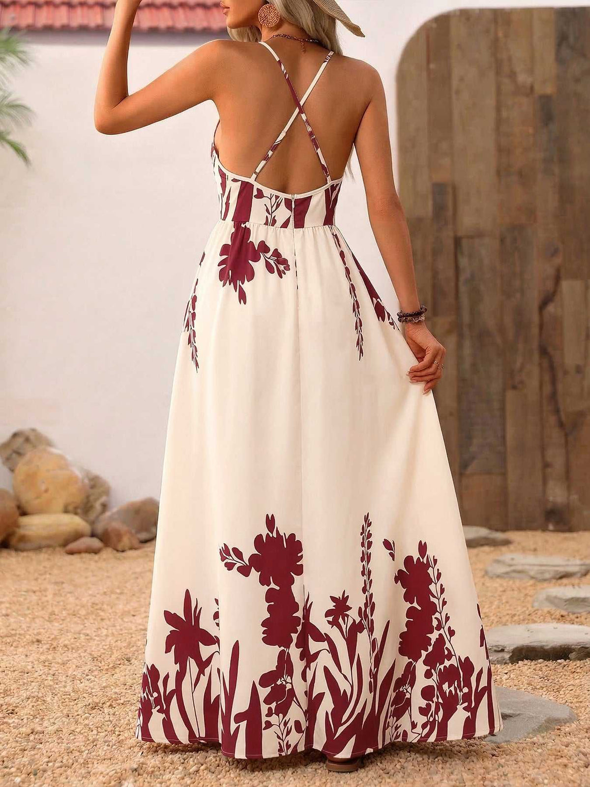 Deep V-Neck Spaghetti Strap Maxi Dress 100100329604246 37 Affordable Fashion Under $100 Jerry's Apparel 