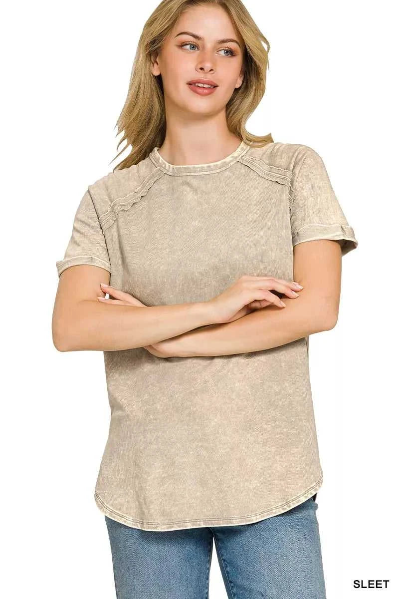 Zenana French Terry Washed Curved Hem Top 100100771441104 25 Affordable Fashion Under $100 Jerry's Apparel 