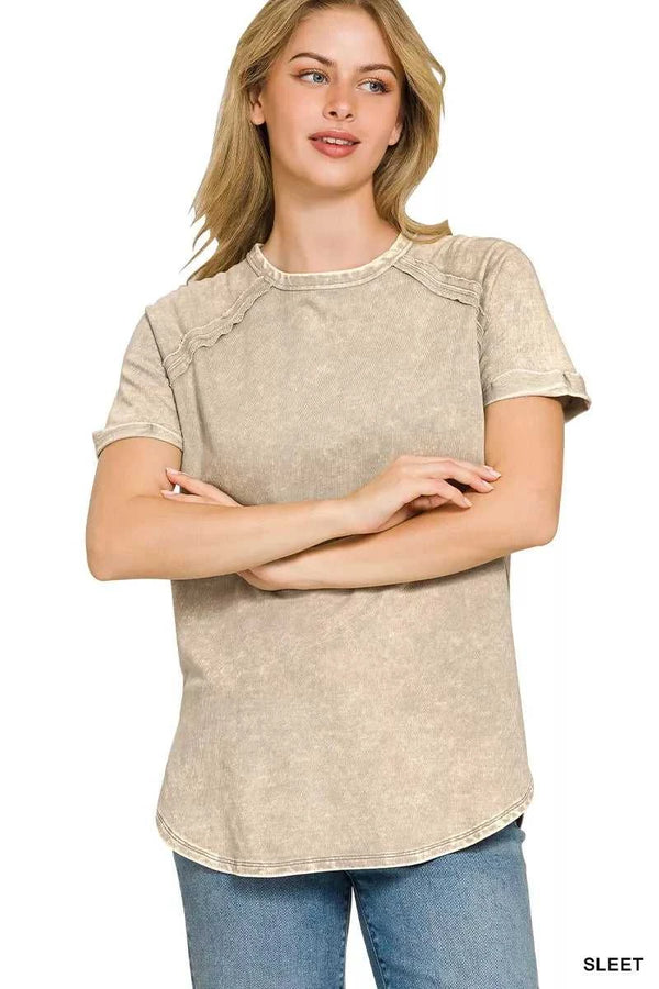 Zenana French Terry Washed Curved Hem Top 100100771441104 25 Affordable Fashion Under $100 Jerry's Apparel 