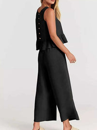 Full Size Ruffled Hem Sleeveless Top and Wide-Leg Pants Set Plus Size 100100048319818 31 Affordable Fashion Under $100 Jerry's Apparel 