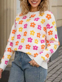 Floral Crew Neck Sweater 100100205302483 49 Gifts for Her Jerry's Apparel 