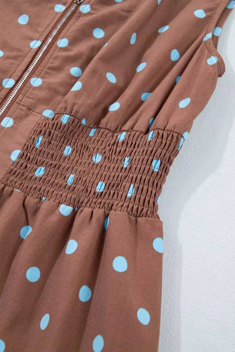 Polka Dot Zipper Front Midi Dress 100100529252916 67 Gifts for Her Jerry's Apparel 