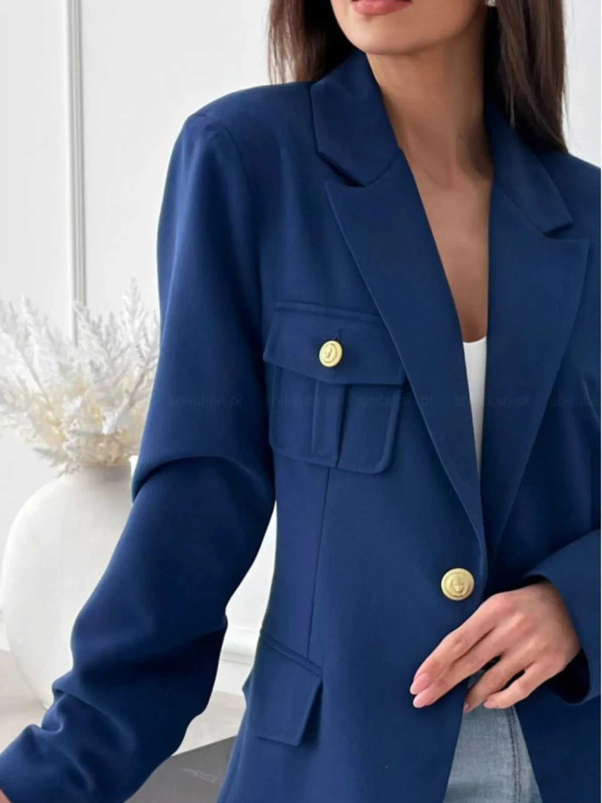 Lapel Collar One Button Blazer 100100419789798 42 Affordable Fashion Under $100 Jerry's Apparel 