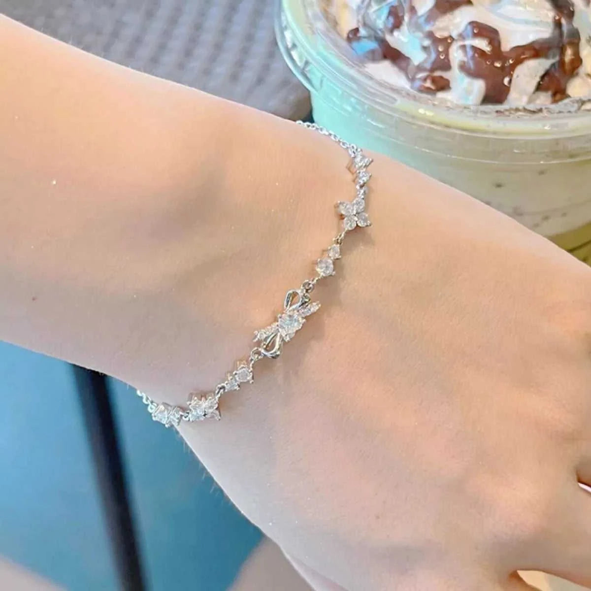 925 Sterling Silver Chain Bow Bracelet 100500004456042 49 Affordable Fashion Under $100 Jerry's Apparel 