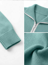 Quarter-Zip Dropped Shoulder Sweater 101002465040591 42 Affordable Fashion Under $100 Jerry's Apparel 
