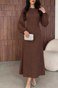 Polka Dot Long Sleeve Maxi Dress 101001469171625 35 Affordable Fashion Under $100 Jerry's Apparel 