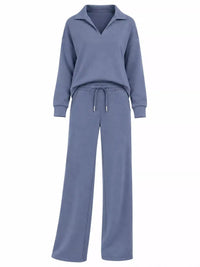 Dropped Shoulder Top and Pants Set 101001926020102 36 Women's Pants Set Gifts for Her Jerry's Apparel 