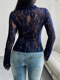 Tie Front Long Sleeve Lace Top 100100498929806 35 Affordable Fashion Under $100 Jerry's Apparel 