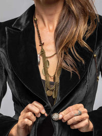 Velvet Lapel Collar One Button Blazer 100100335139968 39 Affordable Fashion Under $100 Jerry's Apparel 