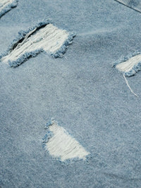 Men's Oversized Distressed Demin Shorts