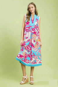Umgee Floral Sleeveless Midi Dress with Side Pockets 100100511711109 57 Affordable Fashion Under $100 Jerry's Apparel 
