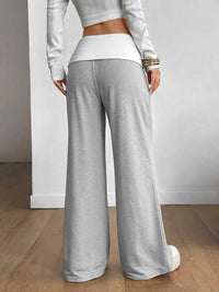 High-Waisted Wide-Leg Contrast Pants 100100682095947 36 Affordable Fashion Under $100 Jerry's Apparel 