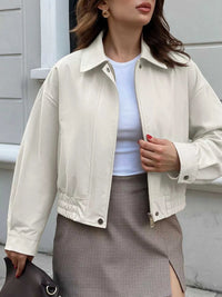 Cropped Faux Leather Jacket 100100024762005 53 Seasonal Fashion Collections Jerry's Apparel 