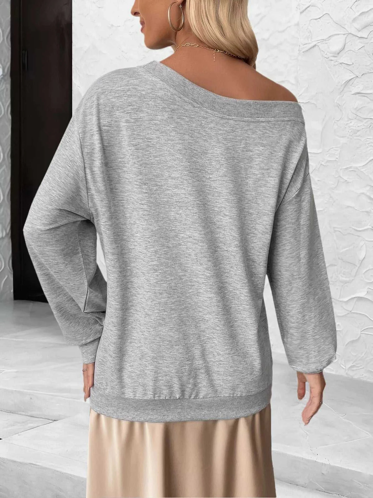 Floral Applique Boat Neck Sweatshirt 100100438954415 36 Affordable Fashion Under $100 Jerry's Apparel 