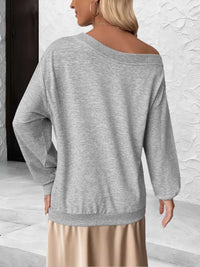 Floral Applique Boat Neck Sweatshirt 100100438954415 36 Affordable Fashion Under $100 Jerry's Apparel 