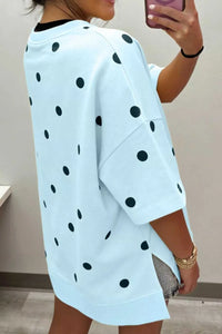 Polka Dot Print Crossed Seam Detail Oversize Tee 100100416348490 31 Affordable Fashion Under $100 Jerry's Apparel 