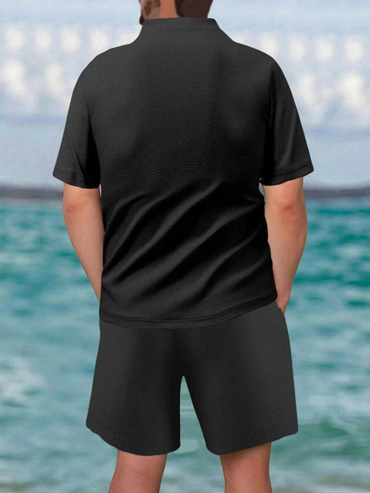 Men's Full Size Zip Front Short Sleeve Top and Shorts Set Plus Size 100400616165577 47 Affordable Fashion Under $100 Jerry's Apparel 