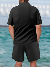 Men's Full Size Zip Front Short Sleeve Top and Shorts Set Plus Size 100400616165577 47 Affordable Fashion Under $100 Jerry's Apparel 