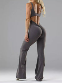 Seamless Scoop Neck Active Jumpsuit with Flared Leg Design 101006359860256 23 Affordable Fashion Under $100 Jerry's Apparel 