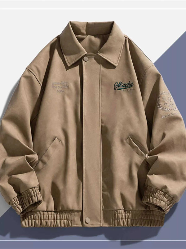 Men's Plus Size Embroidered Elastic Waist Casual Jacket 100400806062626 82 Affordable Fashion Under $100 Jerry's Apparel 