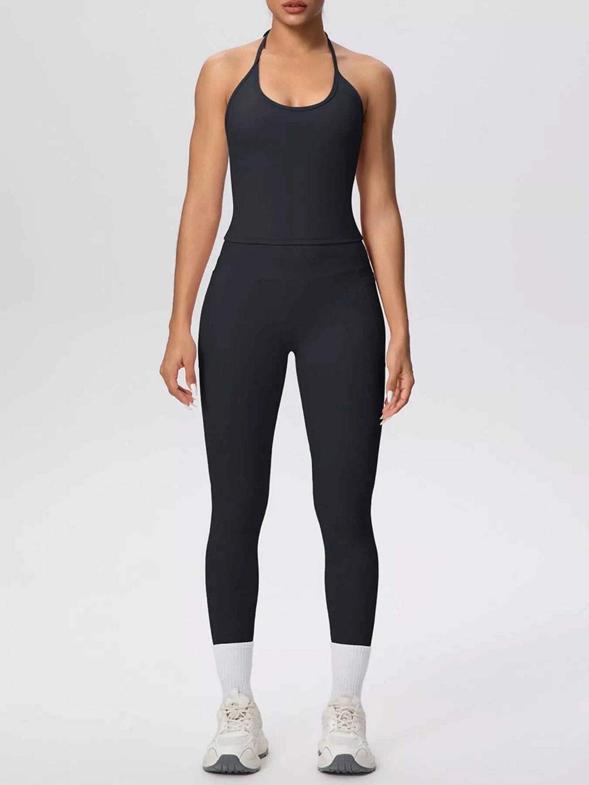 Halter Neck Cami and High-Waisted Leggings Active Set 101006856970414 89 Affordable Fashion Under $100 Jerry's Apparel 