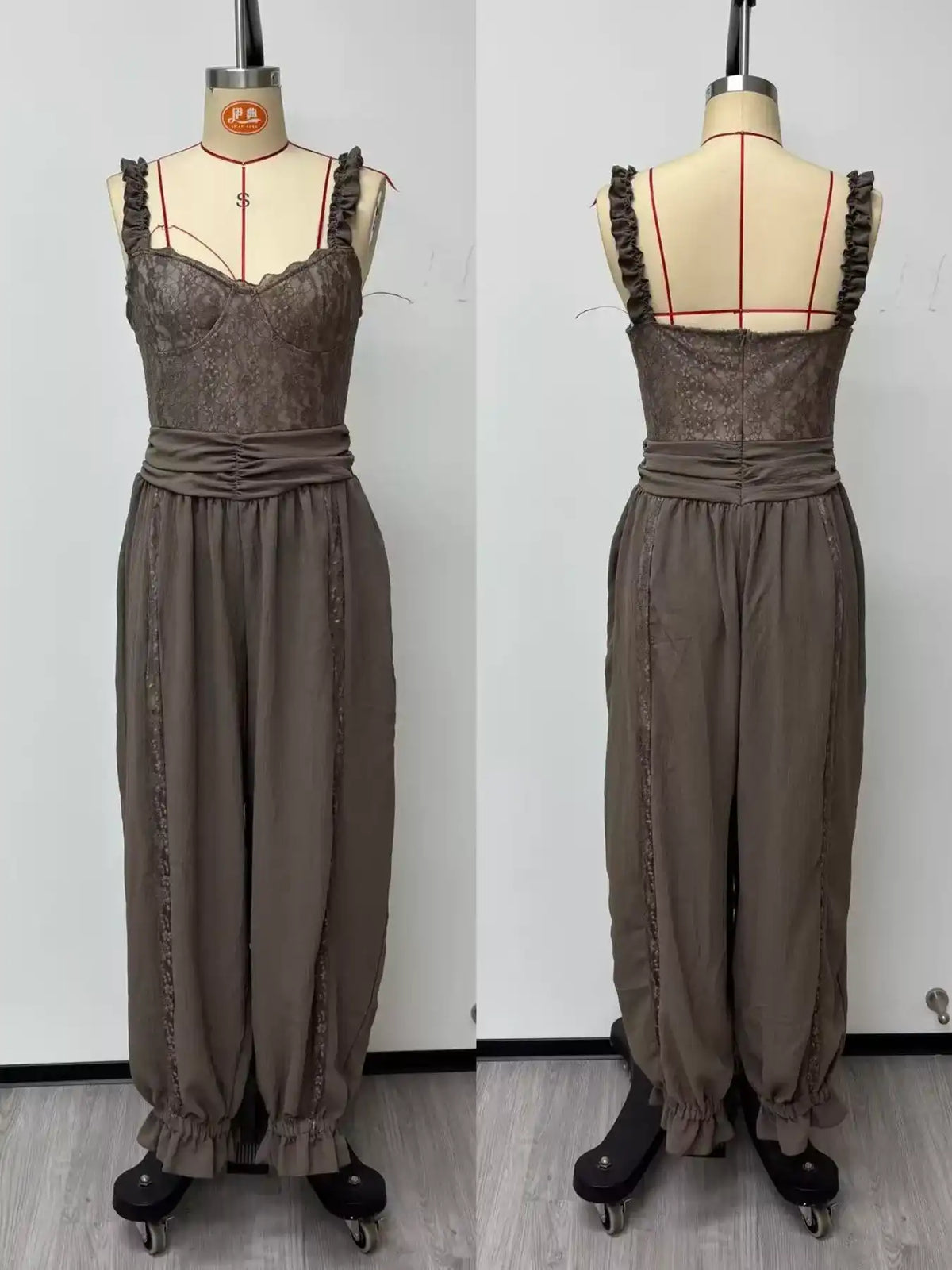 Boho Lace Corset Bodice Jumpsuit with Harem Pants 101001053483751 81 Affordable Fashion Under $100 Jerry's Apparel 