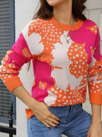 Abstract Pattern Round Neck Sweater 100100810449738 47 Gifts for Her Jerry's Apparel 