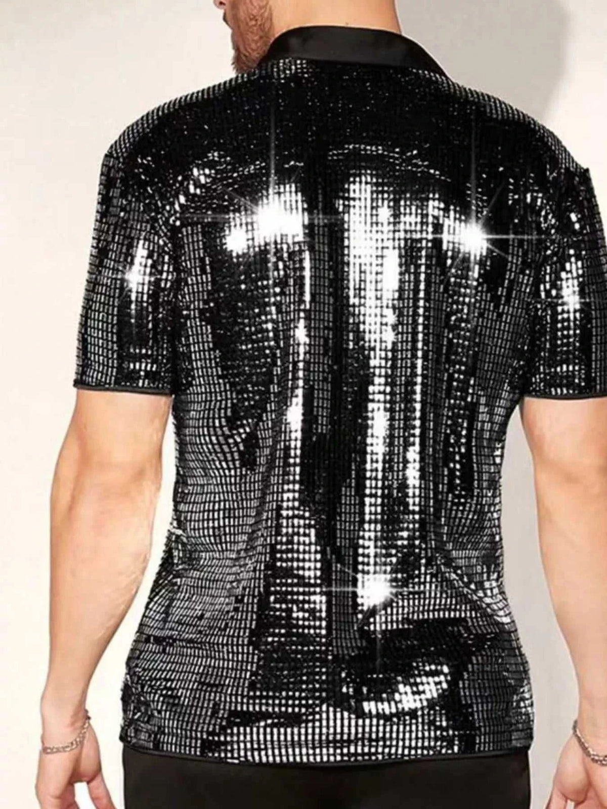 Men's Sequin Button Up Shirt 100400175153420 36 Affordable Fashion Under $100 Jerry's Apparel 