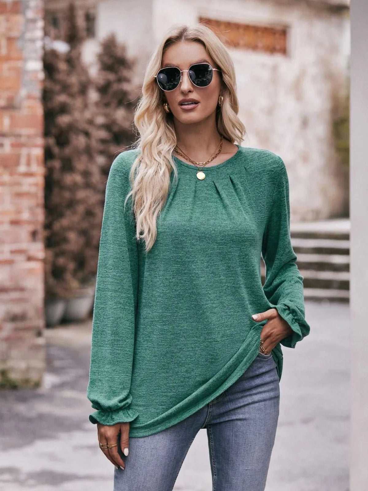 Round Neck Long Sleeve Casual T-Shirt 100100344414707 29 Affordable Fashion Under $100 Jerry's Apparel 