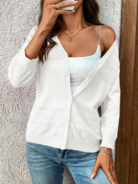 Textured Button-Front Cardigan with 3/4 Sleeves 100100719661755 37 Affordable Fashion Under $100 Jerry's Apparel 
