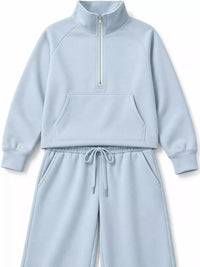 Half-Zip Sweatshirt and Wide-Leg Pants Set 101001840100593 40 Gifts for Her Jerry's Apparel 