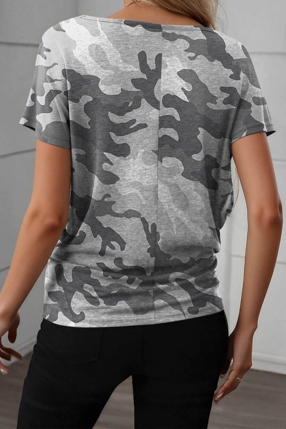 Camouflage Retro American Flag Printed Tee 100100445462884 25 Affordable Fashion Under $100 Jerry's Apparel 