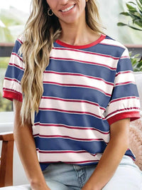 Striped Crew Neck T-Shirt 100100248569322 33 Affordable Fashion Under $100 Jerry's Apparel 