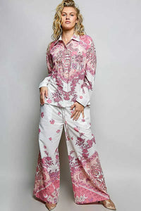 POL Printed Floral Button Down Shirt 100100985961993 64 Affordable Fashion Under $100 Jerry's Apparel 