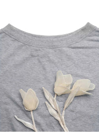 Floral Applique Boat Neck Sweatshirt 100100438954415 36 Affordable Fashion Under $100 Jerry's Apparel 