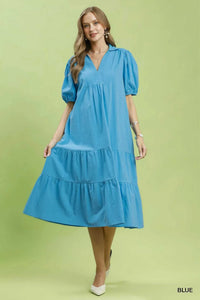 Umgee Solid Tiered Midi Dress 100100225631171 60 Affordable Fashion Under $100 Jerry's Apparel 