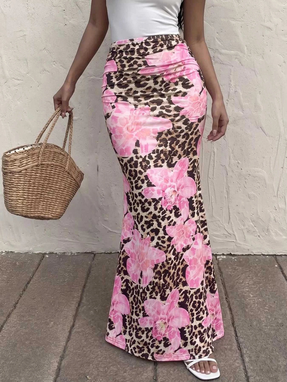 Leopard Print Bodycon Maxi Skirt 100100404631589 26 Affordable Fashion Under $100 Jerry's Apparel 