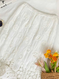 Lace Elastic Waist Midi Skirt 100100015303540 44 Affordable Fashion Under $100 Jerry's Apparel 