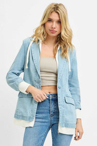 RISEN One Button Blazer with Hoodie Jacket 100100398261892 79 Affordable Fashion Under $100 Jerry's Apparel 
