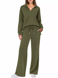 Dropped Shoulder Top and Pants Set 101001926020102 36 Women's Pants Set Gifts for Her Jerry's Apparel 