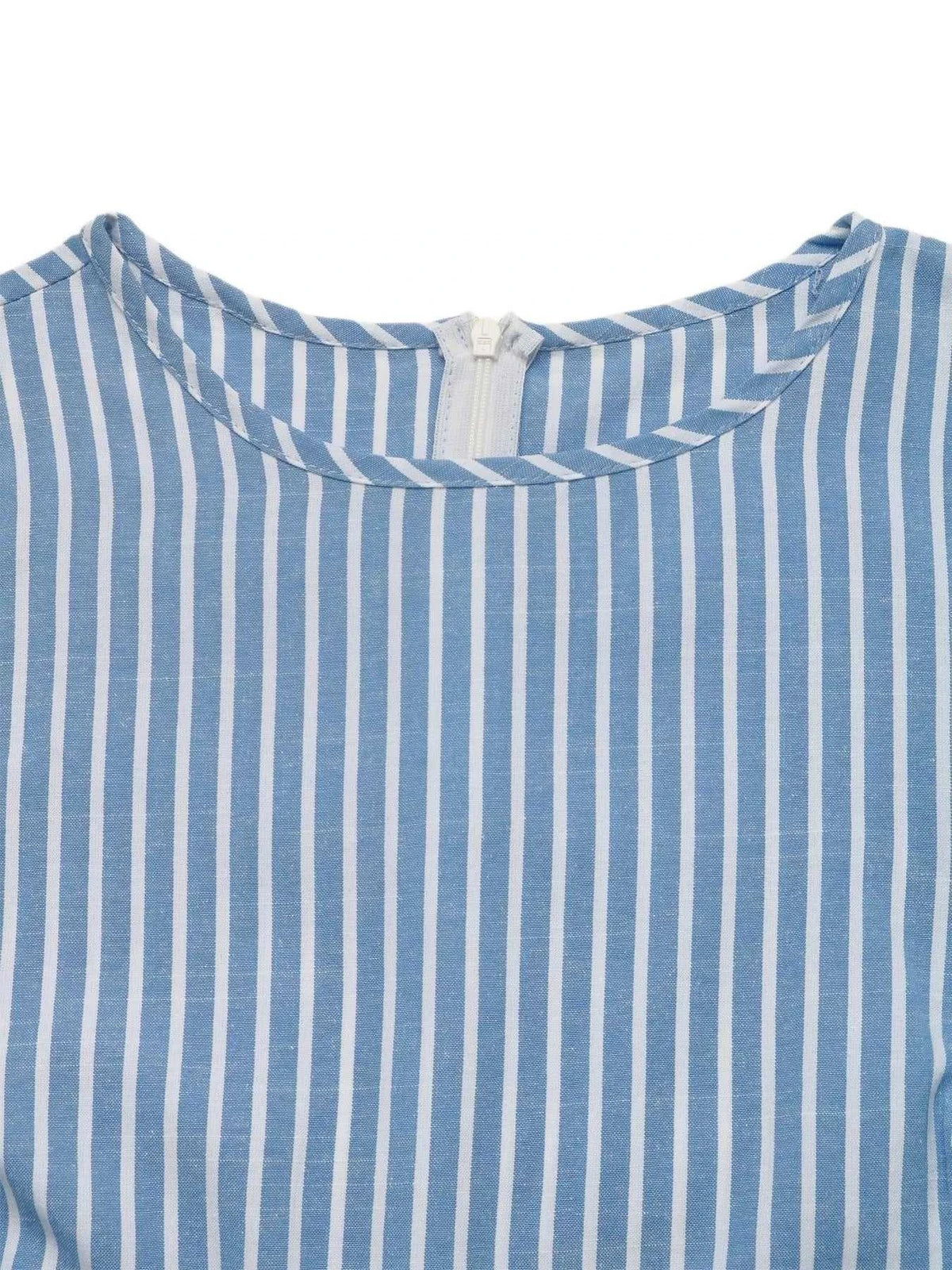Striped Long-Sleeve Ruched Mini Dress 101001695645771 42 Gifts for Her Jerry's Apparel 
