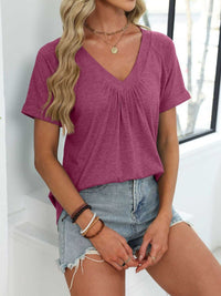Casual V-Neck Short Sleeve T-Shirt 100100731554922 25 Affordable Fashion Under $100 Jerry's Apparel 