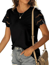 Round Neck Short Sleeve Casual T-Shirt