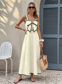 Bowknot Trim A-Line Midi Dress 100100205977372 45 Affordable Fashion Under $100 Jerry's Apparel 